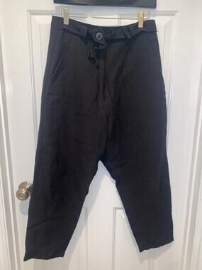 AREA by BARBARA BOLOGNA Loose Fit DROP CROTCH Cut Out Harem Pants Black Small